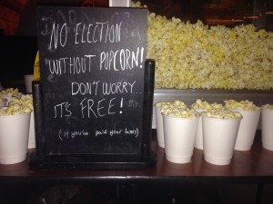 Ikke noe valg uten popcorn. Foto: Ingrid Kvamme Fredriksen