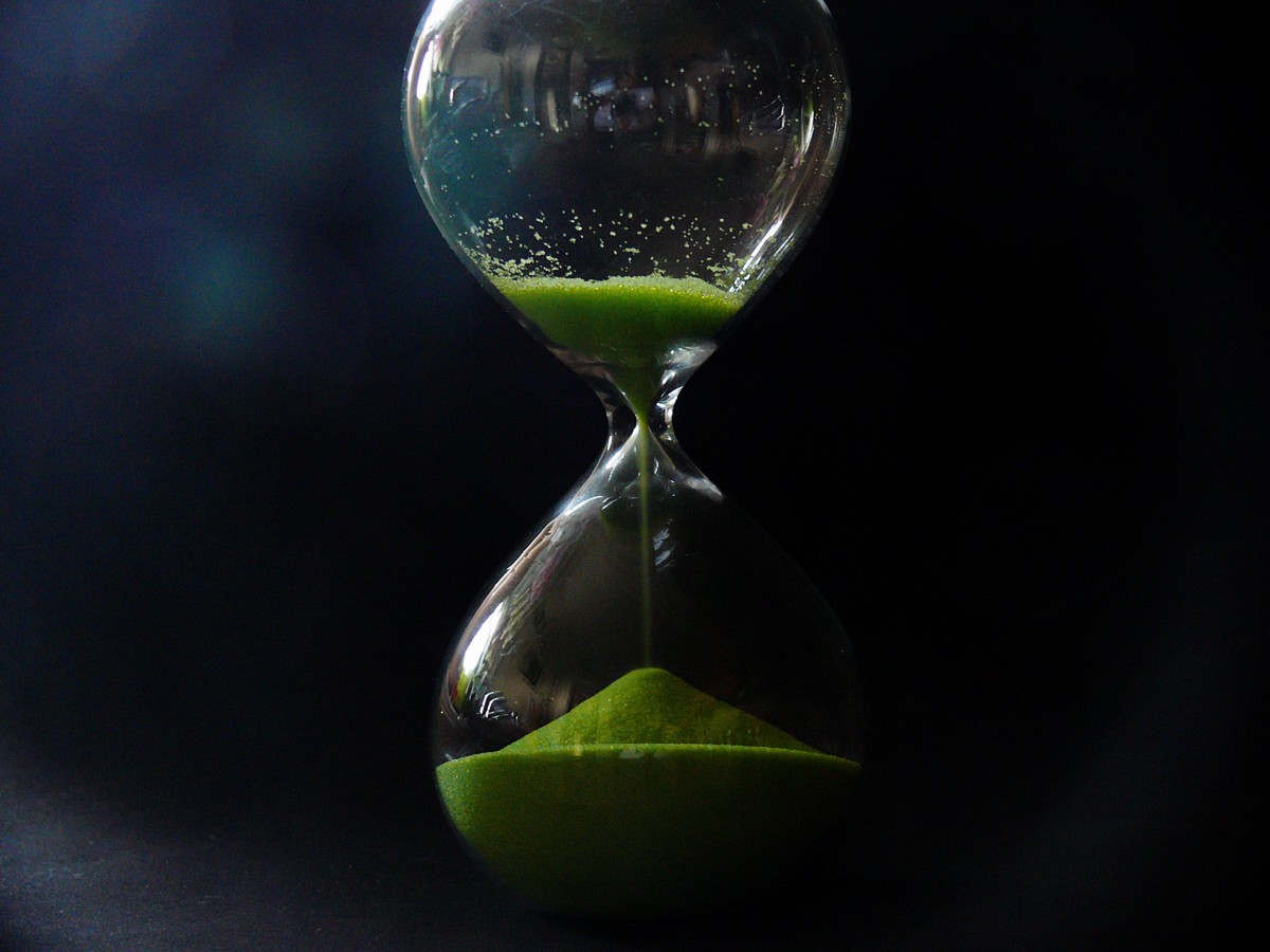 Timeglass. Kilde Pxhere, Creative commons